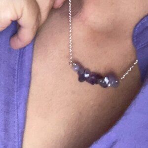 Alquimia Purple and Silver Necklace with Elegant Design